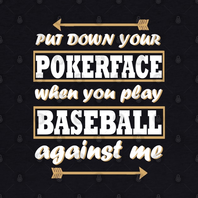 Baseball Pokerface Baseman Base Runner Funny by FindYourFavouriteDesign